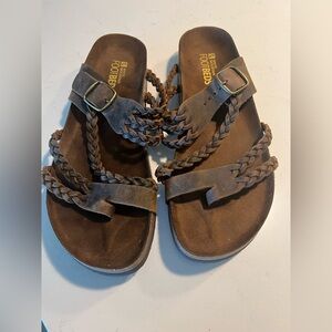 White Mountain Brown Braided Women's Sandals